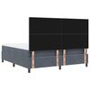 vidaXL Cama Box Spring LED con colch&oacute;n Gris oscuro 180 x 200 cm tela