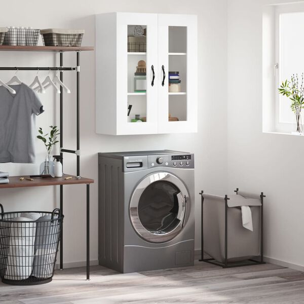 vidaXL Armario de pared madera de ingenier&iacute;a blanco 69,5x34x90 cm