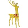 vidaXL Reno Navide&ntilde;o 3D LOVIISA 140 LED Blanco C&aacute;lido 70 x 26 x 128 cm