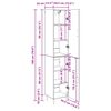 vidaXL Aparador alto 2 pcs Madera envejecida Madera de ingenier&iacute;a