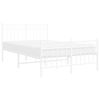 vidaXL Estructura cama sin colch&oacute;n con estribo metal blanco 120x190 cm