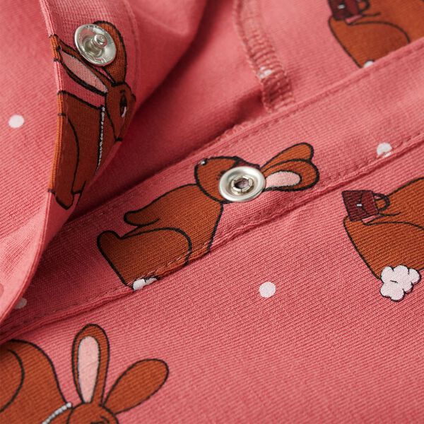 Mono infantil con capucha rosa viejo 92