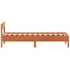 vidaXL Estructura de cama sin colch&oacute;n madera maciza marr&oacute;n 90x190 cm