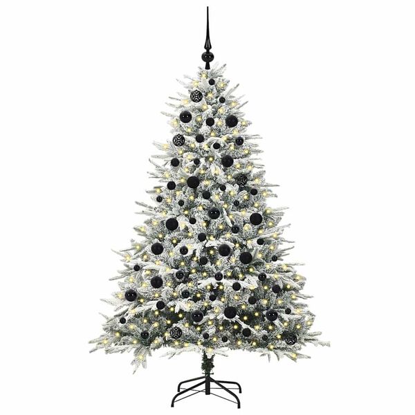 vidaXL &Aacute;rbol de Navidad Artificial Pre-iluminado con Juego de Bolas