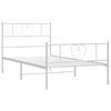 vidaXL Estructura cama sin colchón con estribo metal blanco 100x200 cm