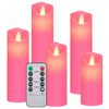 vidaXL Velas LED el&eacute;ctricas 5 pzas con mando a distancia blanco c&aacute;lido