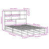 vidaXL Cama con estanter&iacute;a sin colch&oacute;n madera maciza 120x190 cm