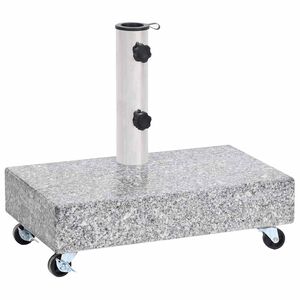 vidaXL Base de sombrilla granito gris claro 45x25x8,3 cm