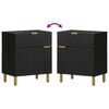 vidaXL Mesita de noche madera de ingenier&iacute;a negra 50x33x60 cm
