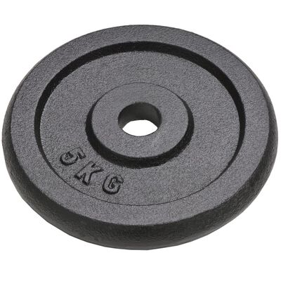 vidaXL Discos de pesas de hierro fundido 4 uds 4x5 kg