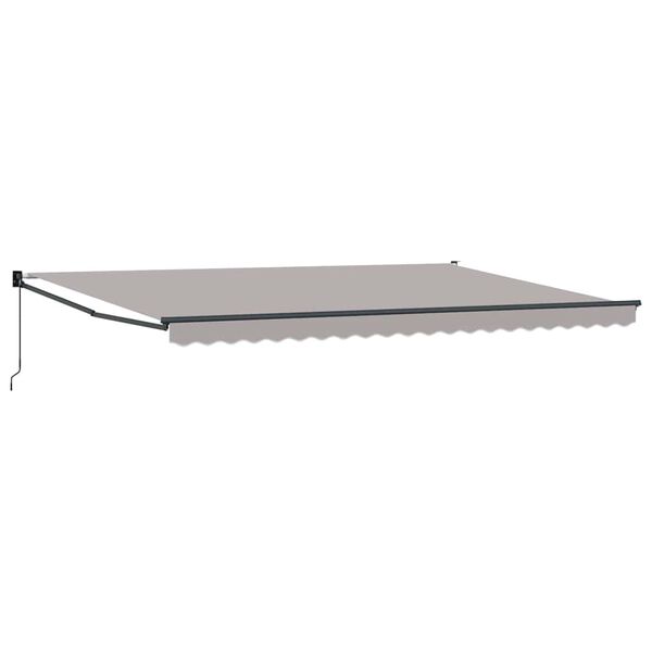 vidaXL Toldo Retr&aacute;ctil Gris Claro 500 x 300 cm Tela y Metal