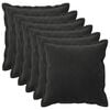 vidaXL Coj&iacute;n con almohada HOUTEN 6 uds. Negro Terciopelo