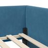 vidaXL Estructura de Cama Esquina con Colch&oacute;n 2 pcs Azul Terciopelo