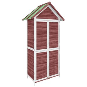 vidaXL Cobertizo herramientas jard&iacute;n madera pino moca 89x52,5x175 cm