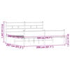 vidaXL Estructura de cama sin colch&oacute;n metal roble marr&oacute;n 200x200 cm