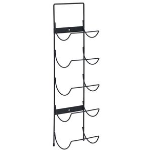 vidaXL Botellero de pared para 5 botellas hierro negro