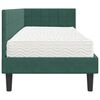 vidaXL Estructura de Cama Esquina con Colch&oacute;n 2 pcs Verde Terciopelo