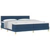 vidaXL Cama tipo Box Spring con coj&iacute;n Manual Azul 200 x 200 cm tela