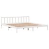vidaXL Cama sin colch&oacute;n madera maciza de pino blanca 180x200 cm