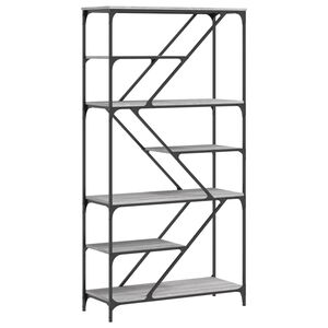 vidaXL Estanter&iacute;a madera de ingenier&iacute;a y acero Sonoma gris 91x36x176cm