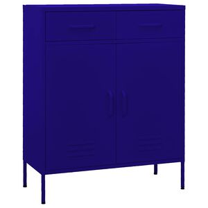 vidaXL Armario de almacenamiento acero azul marino 80x35x101,5 cm