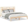 vidaXL Cama extralarga sin colch&oacute;n madera maciza 160x220 cm