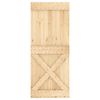 vidaXL Puerta NARVIK Natural 85 x 210 cm Madera de Pino S&oacute;lido