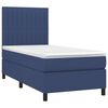 vidaXL Cama box spring con colch&oacute;n tela azul 80x200 cm