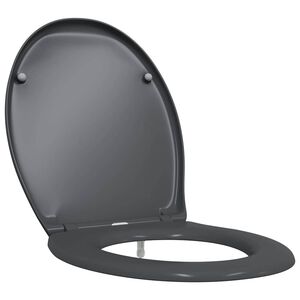 vidaXL Asiento de WC Antracita 47 x 37 x 4 cm Duroplast
