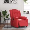 vidaXL Sillón reclinable eléctrico de cuero sintético rojo