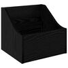 vidaXL Caja de discos LP Roble Negro 37 x 33 x 32 cm