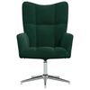 vidaXL Sill&oacute;n de relax de terciopelo verde oscuro