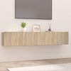 vidaXL Muebles de TV 2 uds madera ingenier&iacute;a roble Sonoma 80x30x30 cm