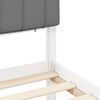 vidaXL Estructura de Cama con Cabecera Tapizada Gris Claro