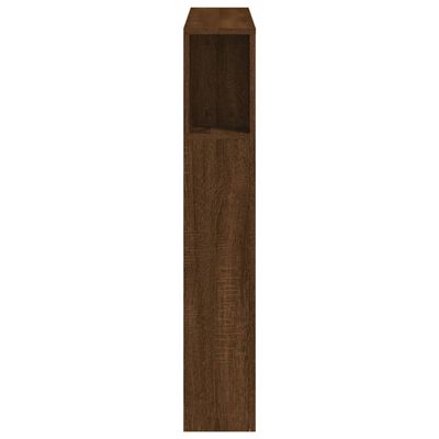 vidaXL Cabecero LED madera ingeniería roble marrón 100x18,5x103,5 cm