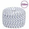 vidaXL Cuerda de barco polipropileno blanco 6 mm 250 m