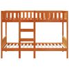 vidaXL Litera de madera maciza de pino marr&oacute;n cera 90x200 cm