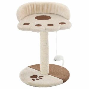 vidaXL Rascador para gatos con poste de sisal 40 cm beige y marr&oacute;n