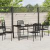 vidaXL Conjunto de Comedor de Jard&iacute;n 5 pcs Negro