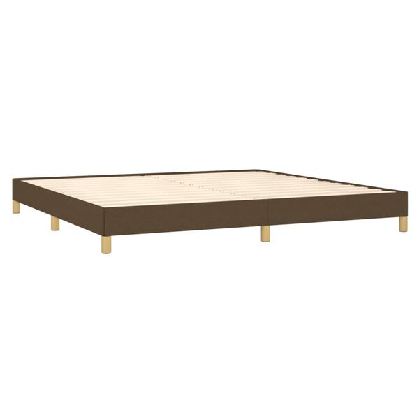 vidaXL Cama sin colchón tela marrón oscuro 200x200 cm