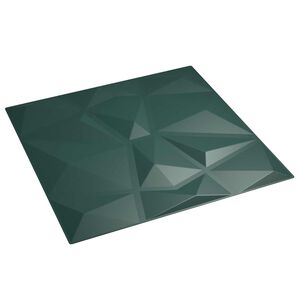 vidaXL Paneles de pared 24 uds. 50 x 50 cm Verde Espuma XPS