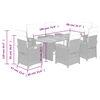vidaXL Set comedor de jard&iacute;n 7 pzas con cojines rat&aacute;n sint&eacute;tico beige