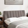 vidaXL Cabecero de cama acolchado Hanko tela gris taup&eacute; 120 cm