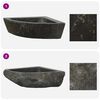 vidaXL Lavabo Gris (30-37) x (30-37) x 12 cm Piedra del R&iacute;o