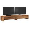 vidaXL Soporte de monitor con cajones madera envejecida 100x27x15 cm