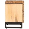 vidaXL Mesitas de noche 2 uds madera maciza mango rugosa 40x34x46 cm