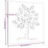 vidaXL Adorno de pared de jard&iacute;n acero corten dise&ntilde;o &aacute;rbol 55x55 cm