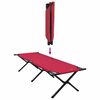 vidaXL Cama de Camping Plegable Manual 2 pcs Rojo 193 x 69 x 45 cm