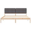vidaXL Estructura de Cama con Cabecera Tapizada Gris oscuro