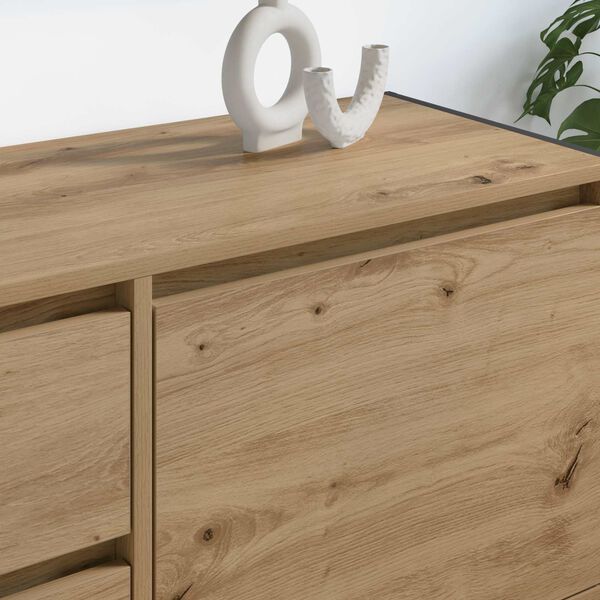 vidaXL Gabinete de TV con cajón Roble Artesanal 100 x 36 x 49.5 cm